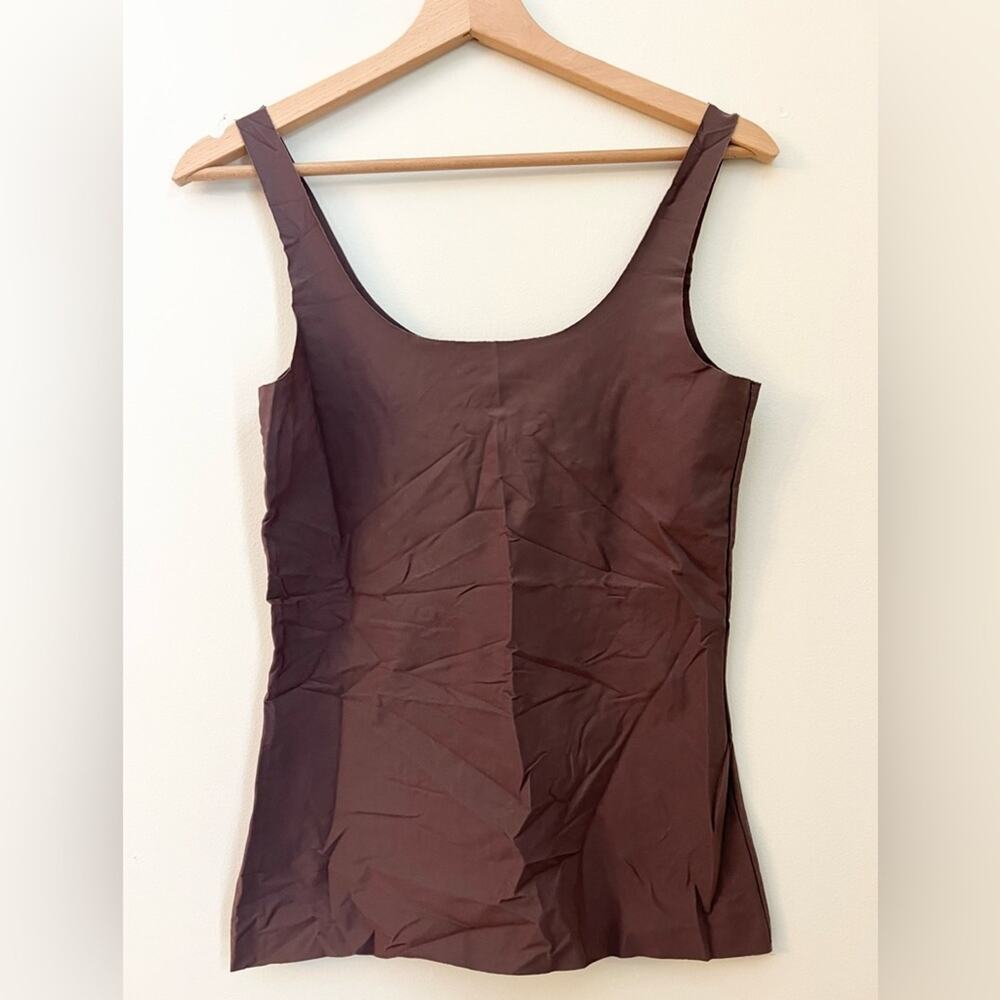 Organic Basics Naked Tank Top mauve brown neutral Size Small